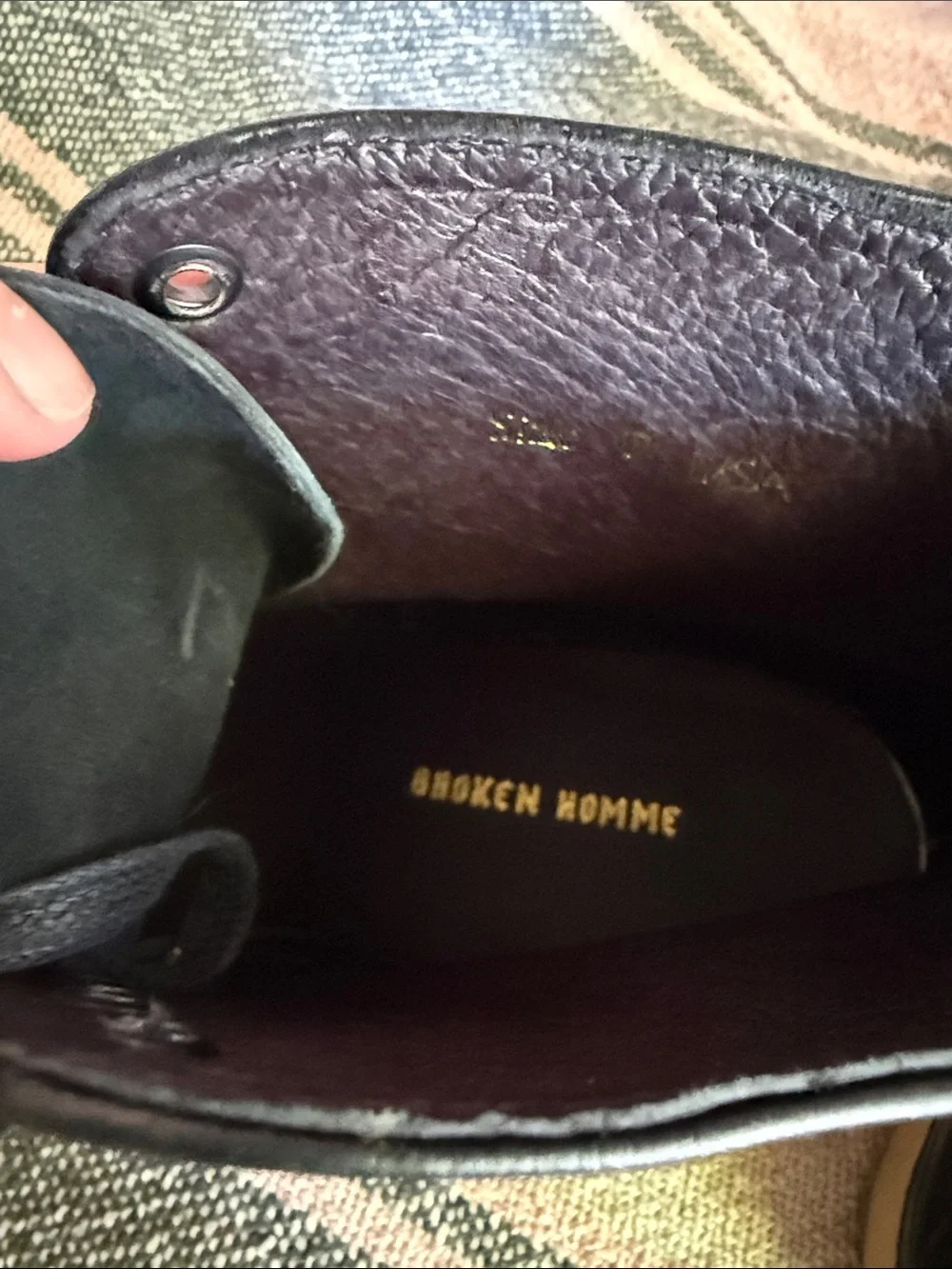 Broken Homme - Black Leather Chukka Boots with Cream Vibram Sole